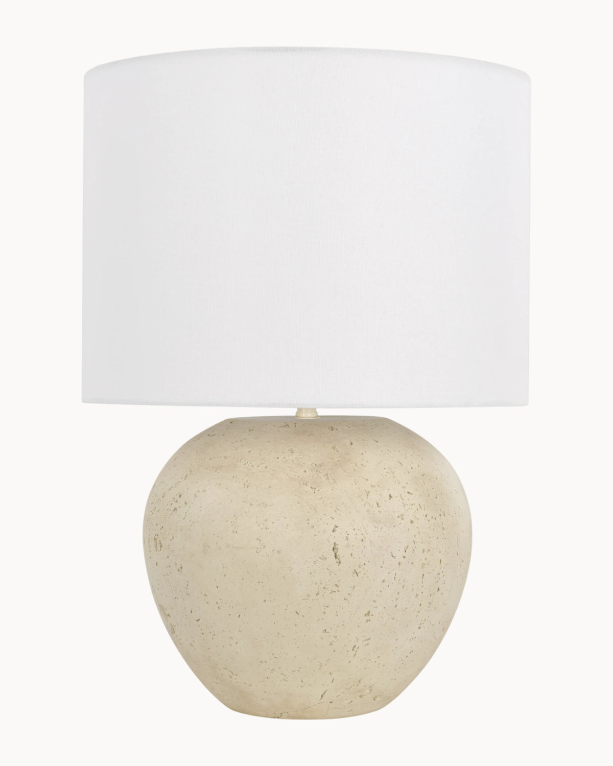 Casa Table Lamp Travertine with White Shade