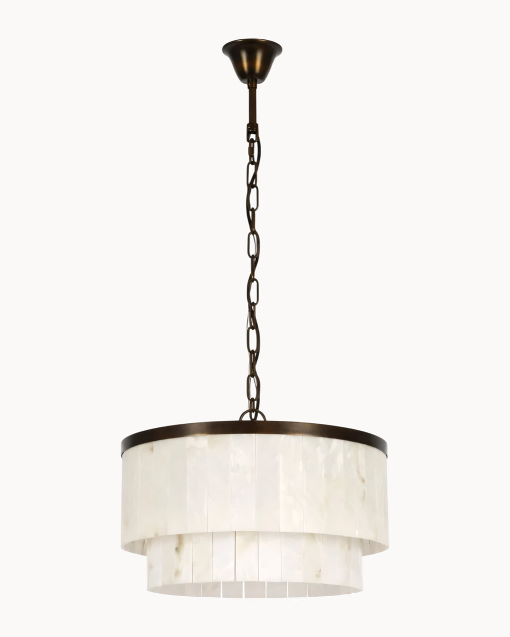 Marmont 10 Light Alabaster Pendant Bronze
