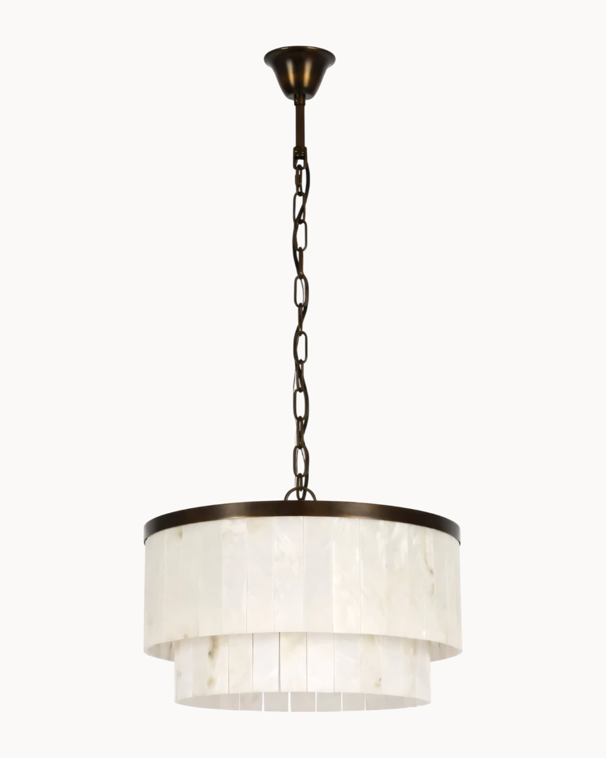 Marmont 10 Light Alabaster Pendant Bronze
