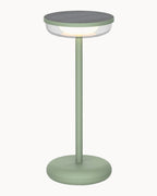 Green table lamp with IP44 rating