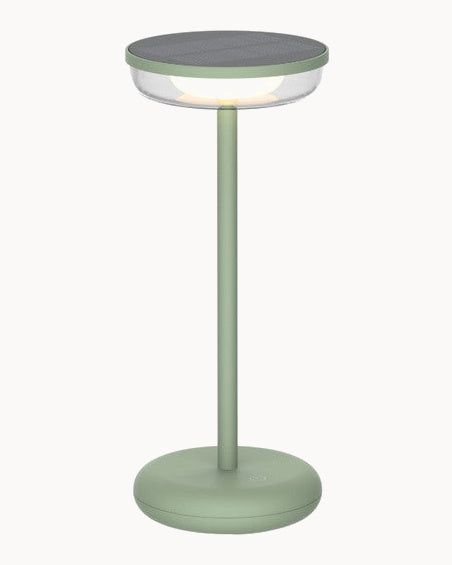 Green table lamp with IP44 rating