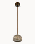 Silver travertine 160mm pendant