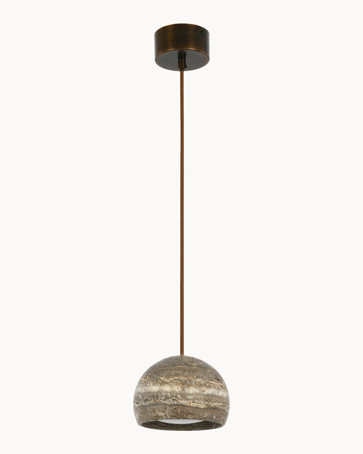 Silver travertine 160mm pendant