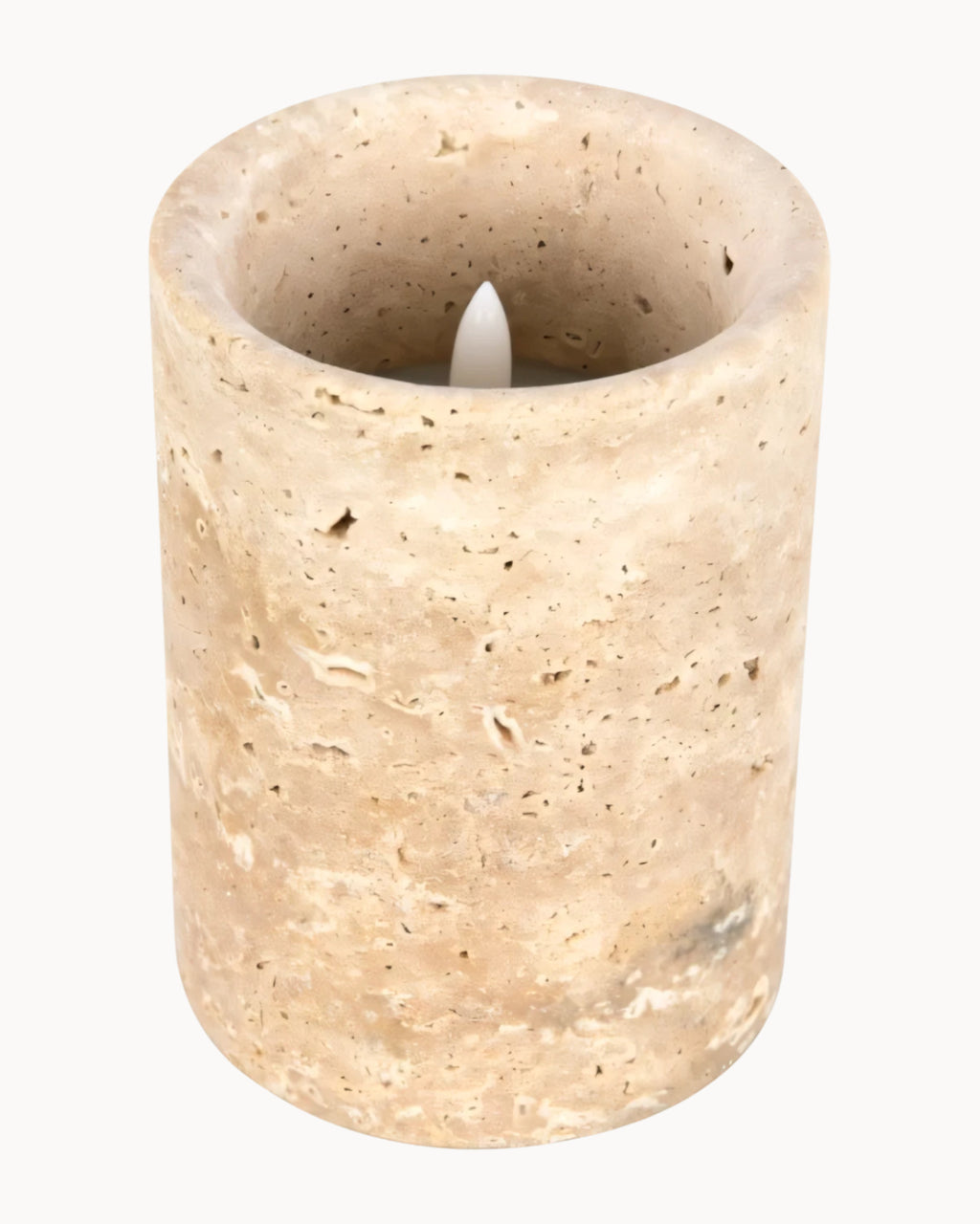 Casori Travertine Candle