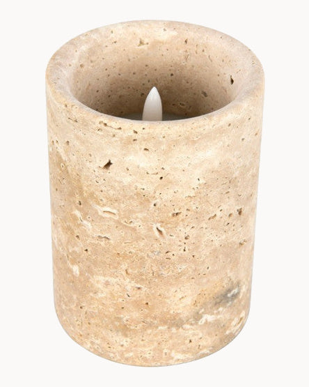 Travertine candle