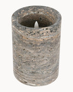Casori Silver Travertine Candle