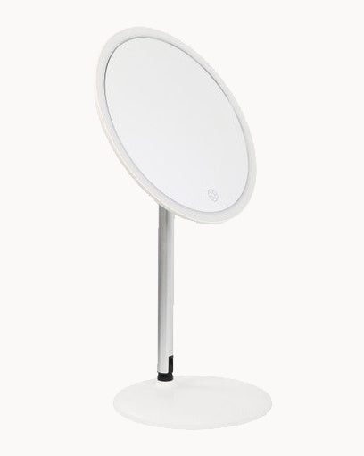 Vanity mirror table lamp in white