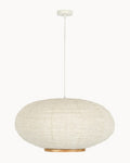 Natural 600 oval shade with timber finish