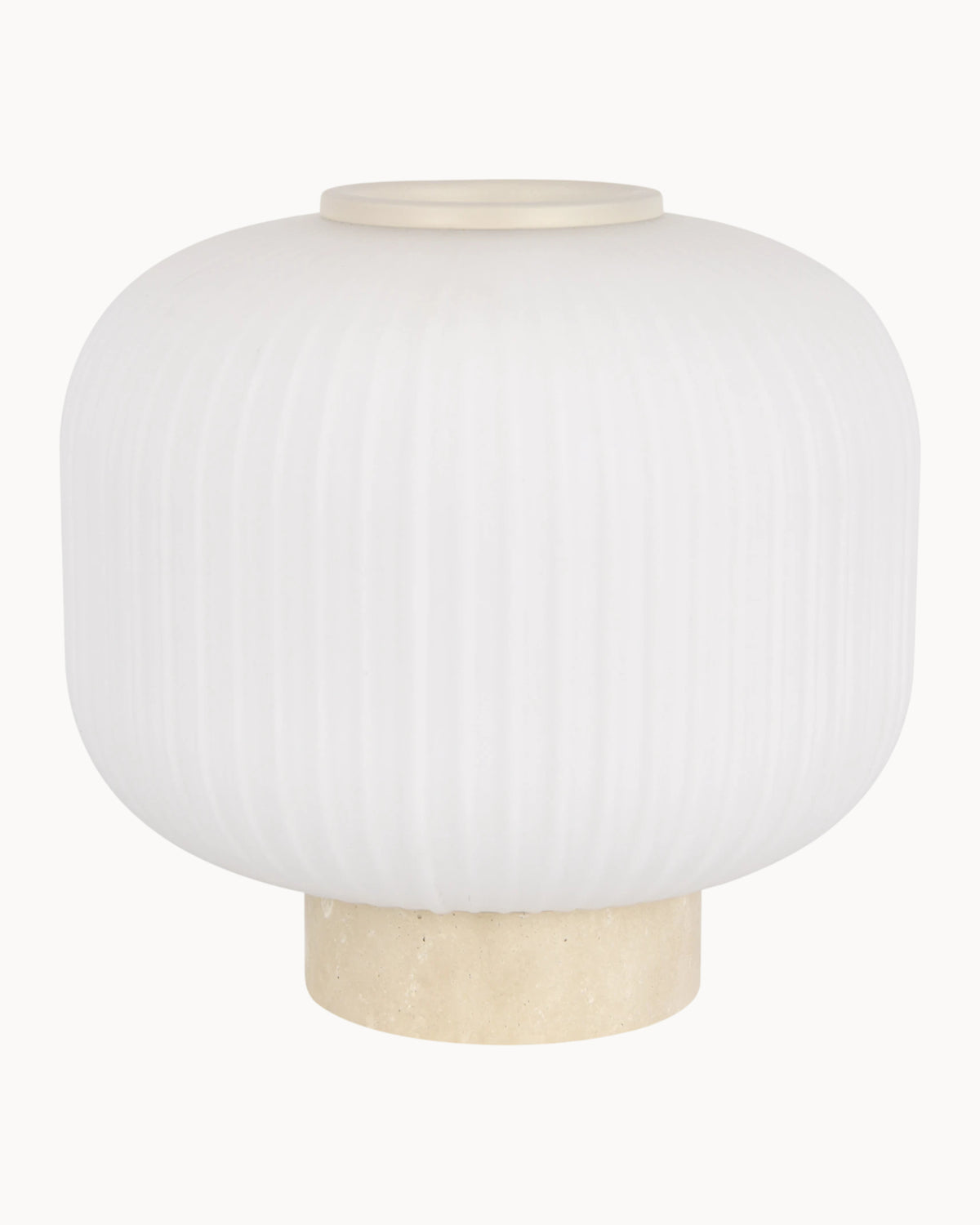 Mele Squat Table Lamp Travertine