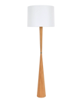 Fiorella Floor Lamp Teak with White Shade