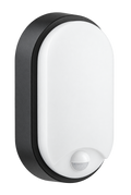Ciro IP65 14W CCT Oval Wall Light with Sensor Black/White