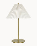 Cardini Table Lamp Brass with White Shade
