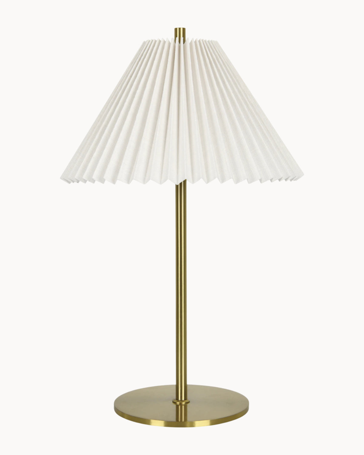 Cardini Table Lamp Brass with White Shade