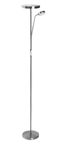 Marcello Twin Floor Lamp Brushed Chrome