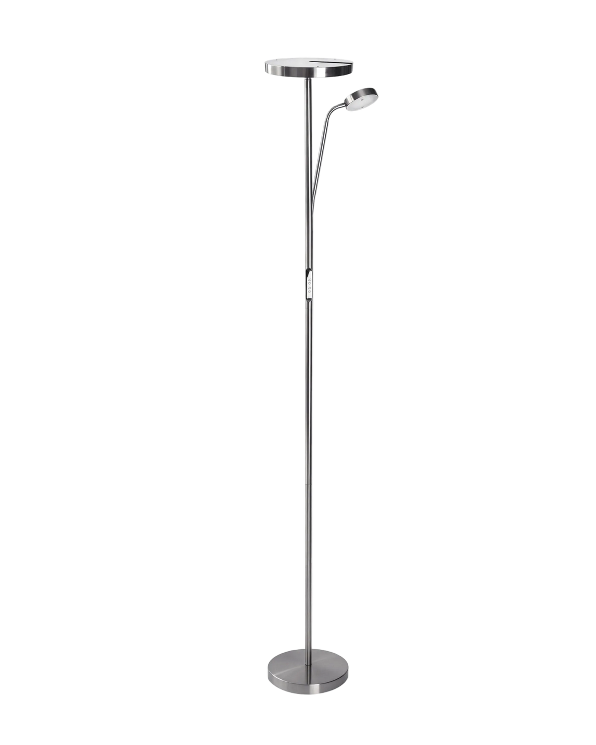 Marcello Twin Floor Lamp Brushed Chrome