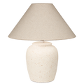 Palermo Table Lamp White with Natural Shade
