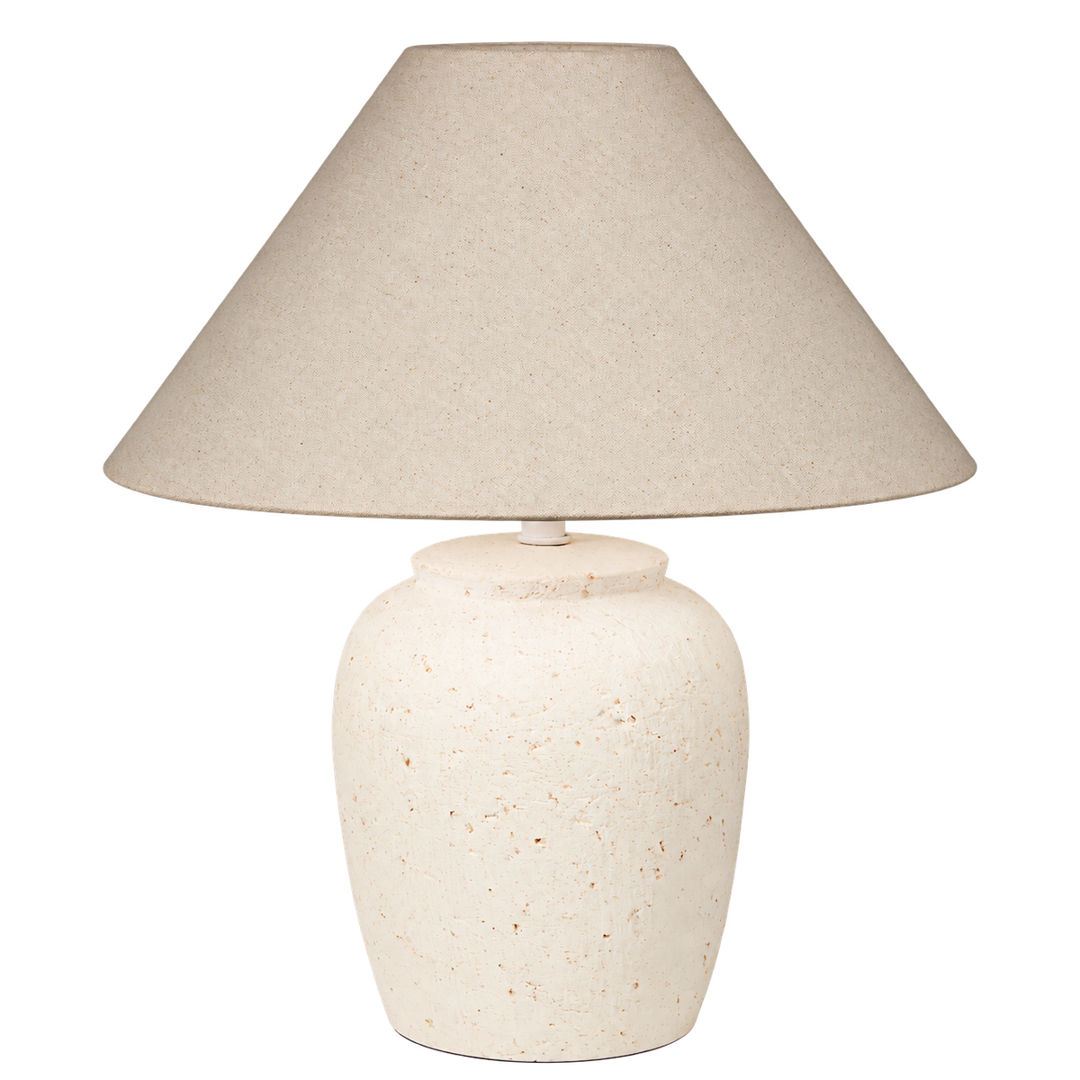Palermo Table Lamp White with Natural Shade