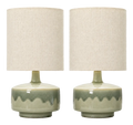 Parco Twin Pack Medium Table Lamp Sage