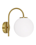 Capolino Wall Light Brass with Opal Glass