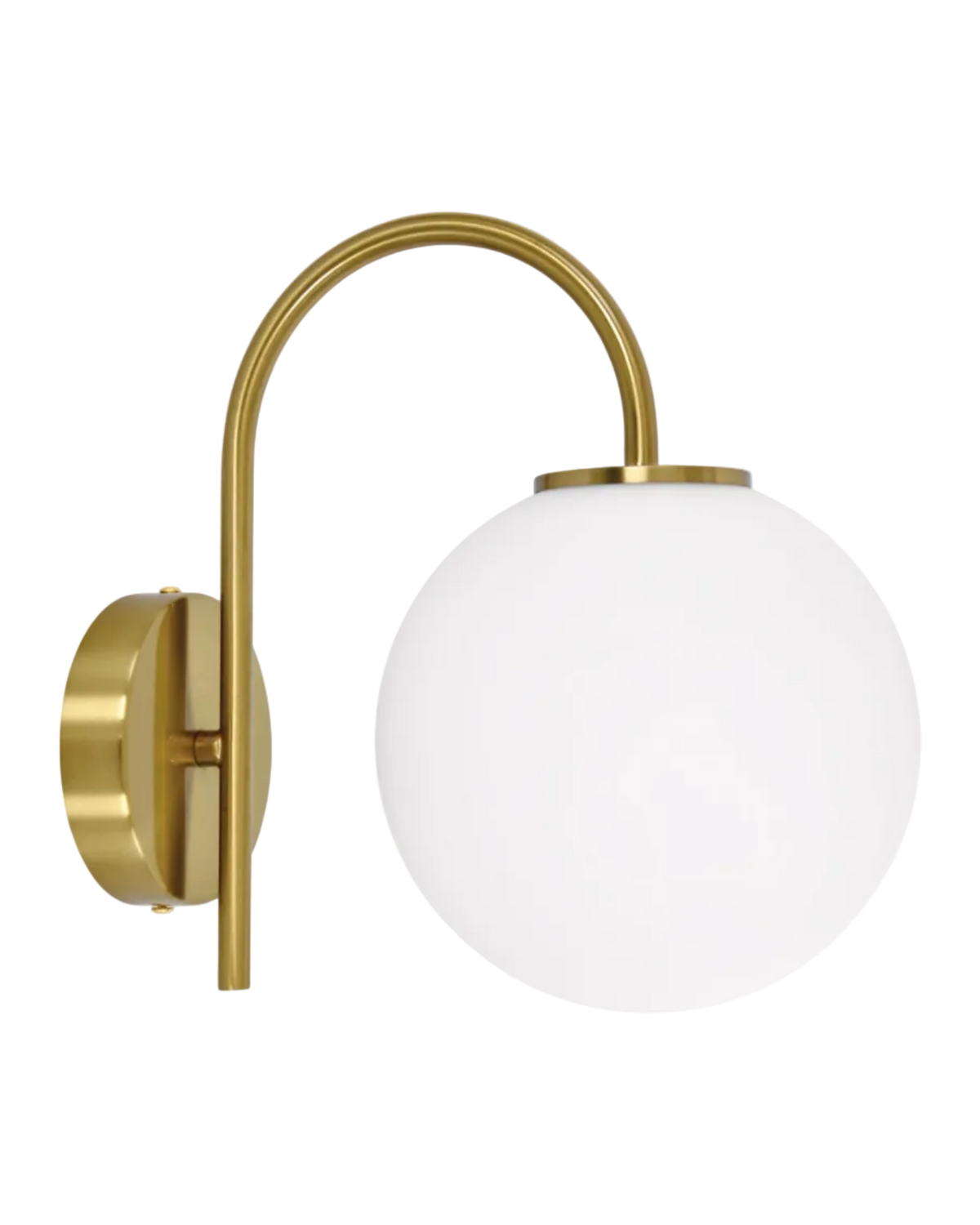 Capolino Wall Light Brass with Opal Glass