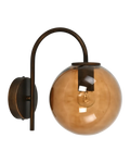 Capolino Wall Light Bronze with Sepia Glass