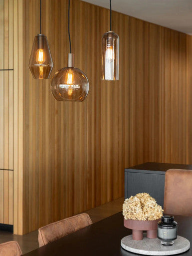 Henley Sepia Glass showcased in a cluster