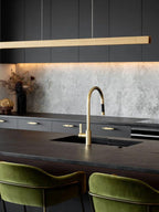 LED 1.5m timber pendant