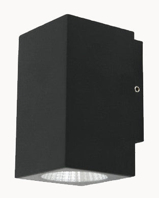 Black LED exterior wall light