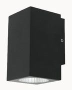 Black LED exterior wall light