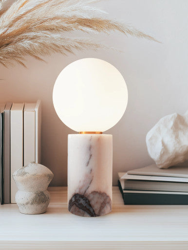 White Marble LED table lamp