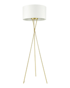 Fondachelli Floor Lamp Brass with White Shade