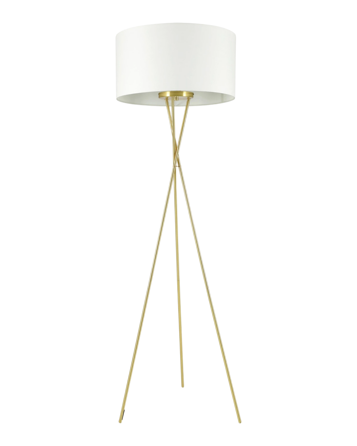 Fondachelli Floor Lamp Brass with White Shade