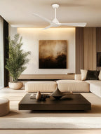 White 3 blade fan with 6 speed remote control
