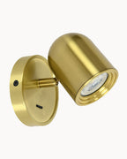 Brass Spotlight with Base Switch – Adjustable Directional Light for Task & Accent Lighting