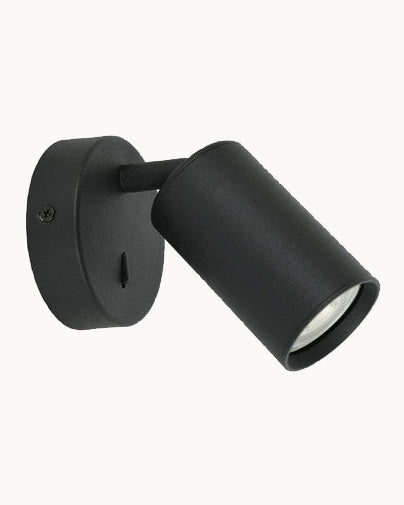 Black spotlight with switch