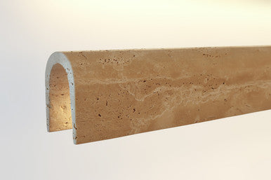 linear pendant with travertine finish