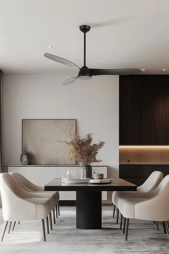 Oslo 52" DC Ceiling Fan with Remote Black