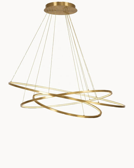 Brass pendant with three different sized rings