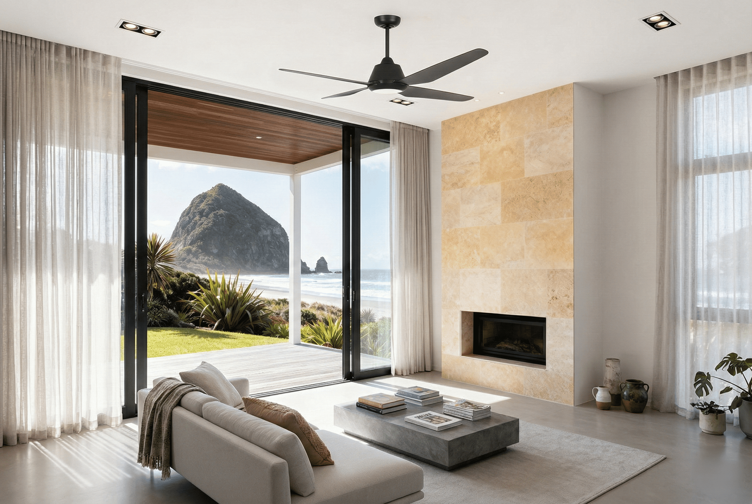 ceiling fan in living room